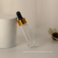 Round Empty Glass Serum Oil Gold Dropper Bottle